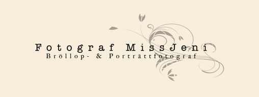 Bröllopsfotograf, Fotograf MissJeni, Sundsvall logo